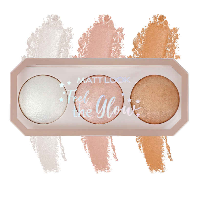 Mattlook Feel The Glow Baked Highlighter Trio | Highly Pigmented | Vitamin E | Shade 01 Mattlook Feel The Glow Baked Highlighter Trio | Highly Pigmented | Vitamin E | Shade 01