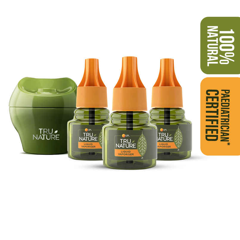 Tru Nature Liquid Vaporizer Machine with Refills Paediatrician Certified Mosquito Repellent