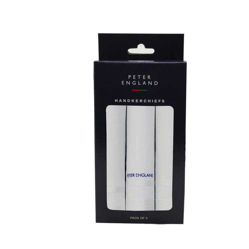 Peter England Men's Cotton White Handkerchief | White Peter England Men's Cotton White Handkerchief | White