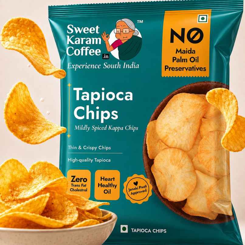 Sweet Karam Coffee Classic Tapioca Chips | No Palm Oil