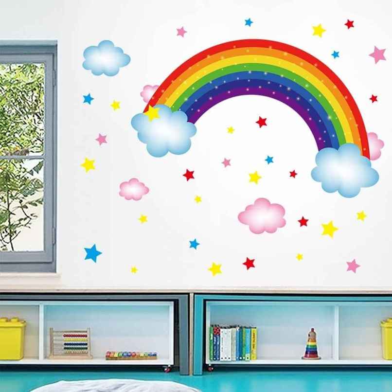 PrettyKrafts Rainbow Wall Sticker | Decorative & Colourful