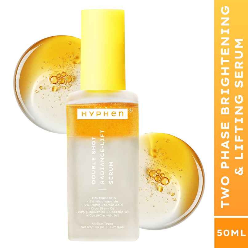 Hyphen 18% Brightening + 20% Collagen Double Shot Face Serum | 5% Niacinamide for Dark Spots Hyphen 18% Brightening + 20% Collagen Double Shot Face Serum | 5% Niacinamide for Dark Spots