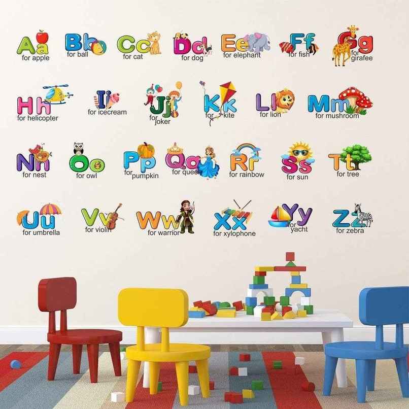 PrettyKrafts Alphabets Wall Sticker