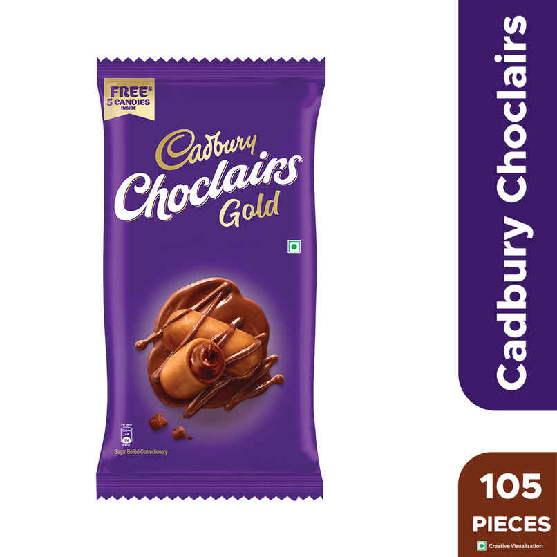 Cadbury Choclairs Gold Chocolate Candy Pack | 105 units Cadbury Choclairs Gold Chocolate Candy Pack | 105 units