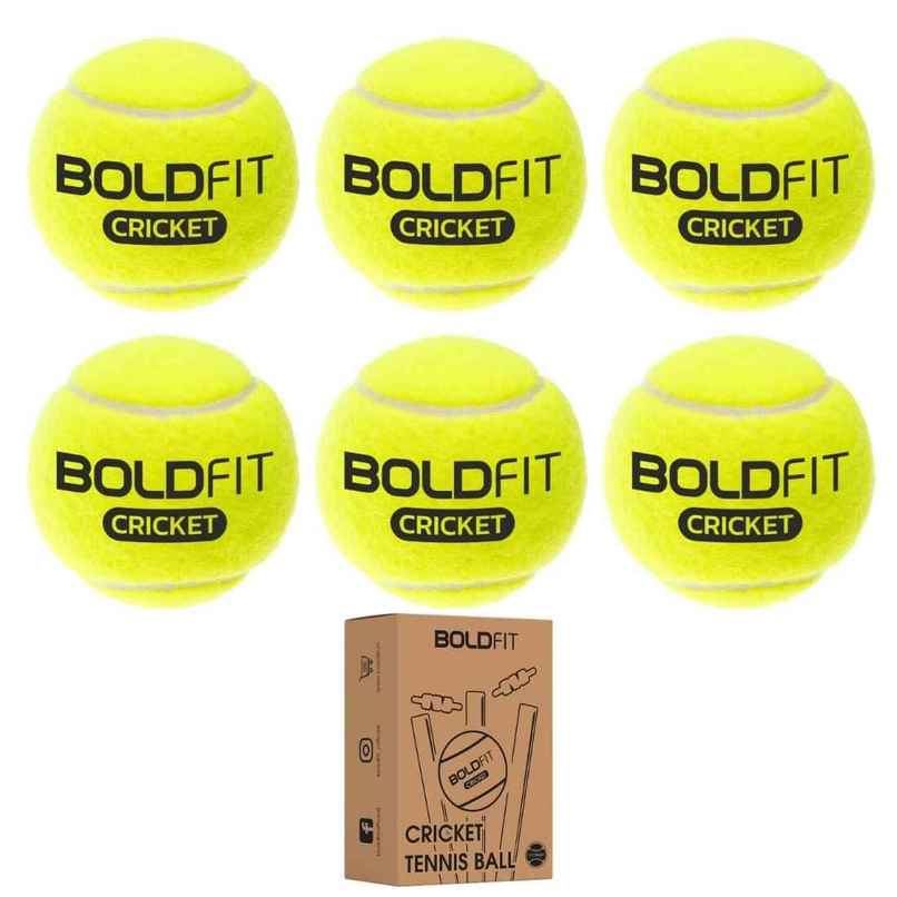 Boldfit Standard Tennis Ball | Green | Pack of 6 Boldfit Standard Tennis Ball | Green | Pack of 6