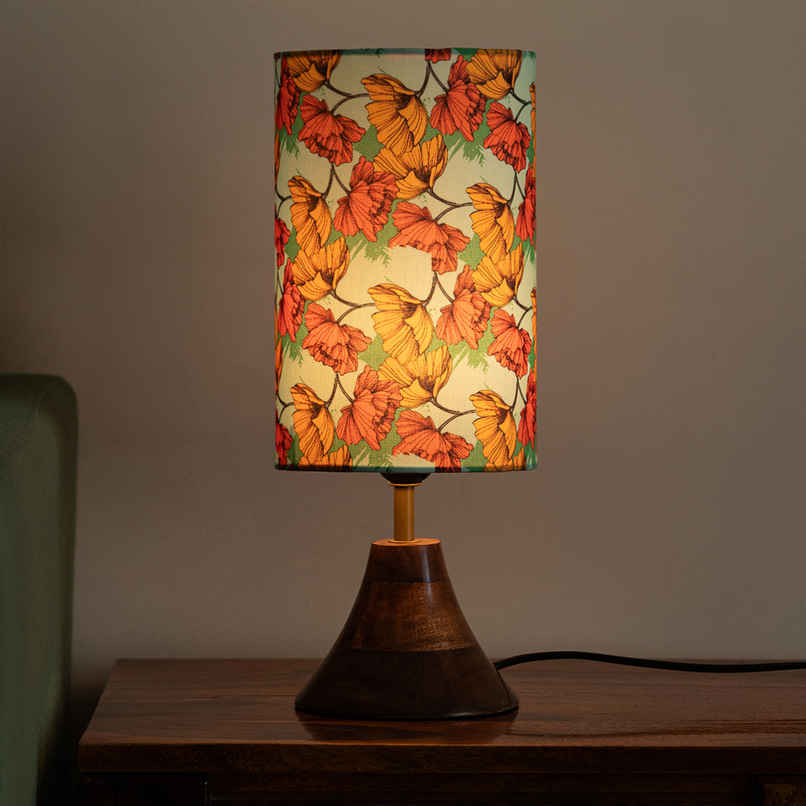 ExclusiveLane Autumn Glow Mango Wood Table Lamp Handcrafted - 40.5 cm ExclusiveLane Autumn Glow Mango Wood Table Lamp Handcrafted - 40.5 cm