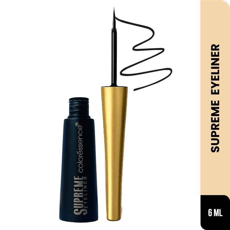 Coloressence Supreme Eyeliner | Intense Black | Waterproof | Smudgeproof | Quick Dry |Precision Tip