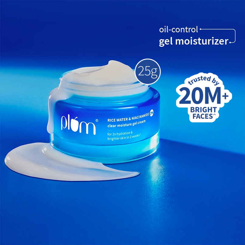 Plum 2% Niacinamide & Rice Water Brightening Moisture Gel Cream | Fades Blemishes