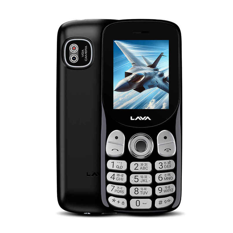 Lava A1 Tejas Dual SIM Keypad Phone | 2 Inch Display | AI Battery | FM Radio | MP3 Player | Black