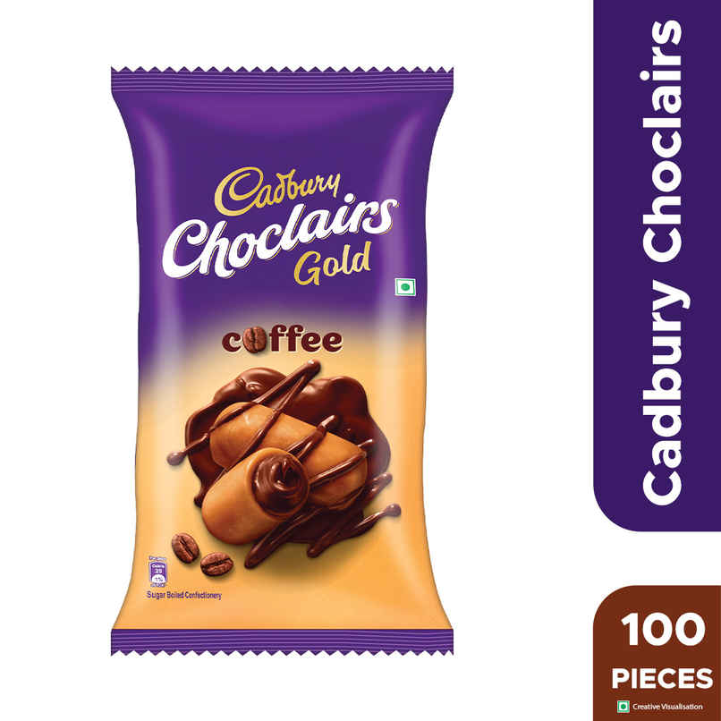 Cadbury Choclairs Gold Coffee Candy Pack | 100 Candies