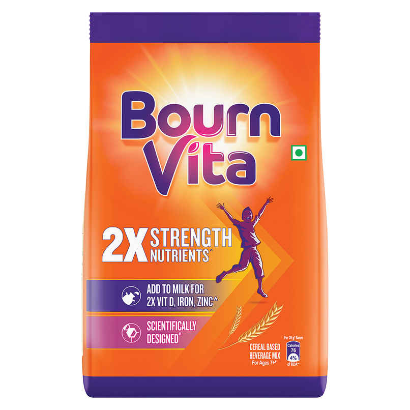 Bournvita Chocolate | Cereal Based Drink Mix Pouch Bournvita Chocolate | Cereal Based Drink Mix Pouch