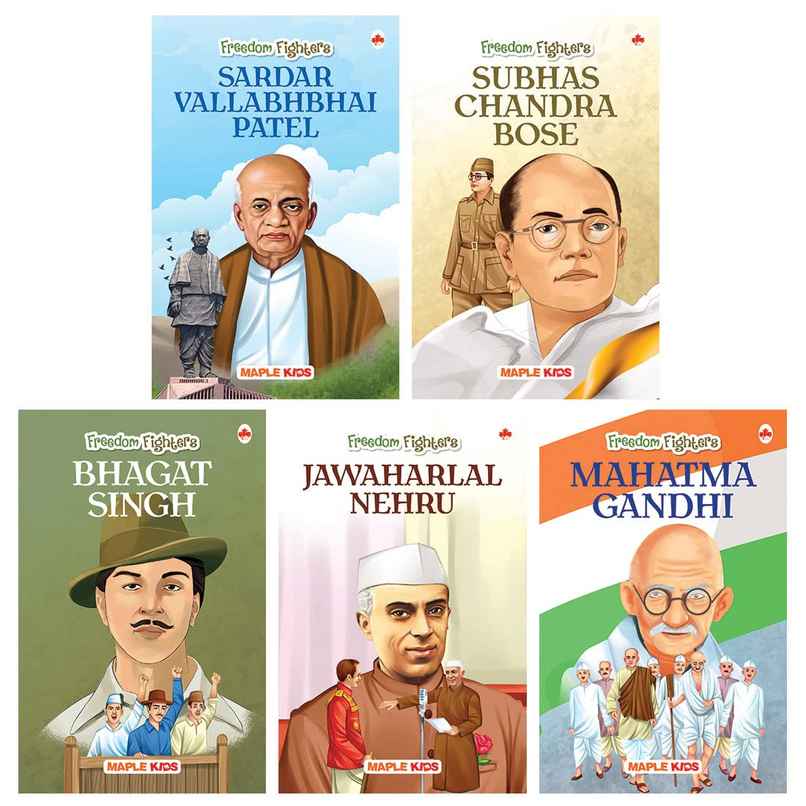 Story Books for Kids (Set of 5 Books) (Illustrated) - Indian Freedom Fighters