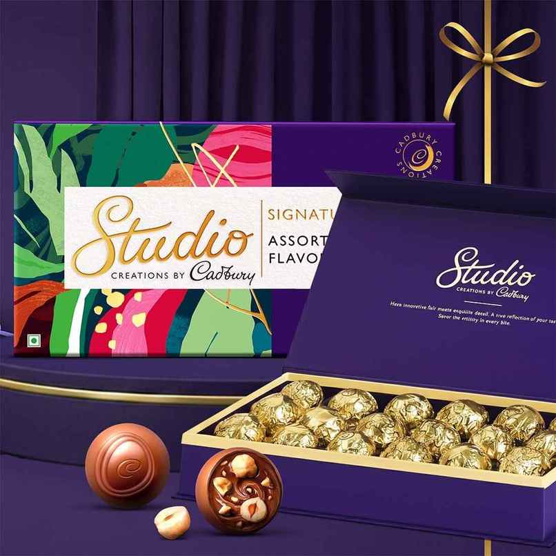 Cadbury Studio Signature Pralines, Assorted Flavours Chocolate Gift Pack