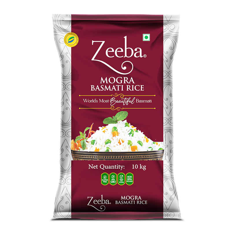 Zeeba Mogra Basmati Rice | Broken/Tuta Basmati Rice for all Dishes | Cooked length upto 12mm