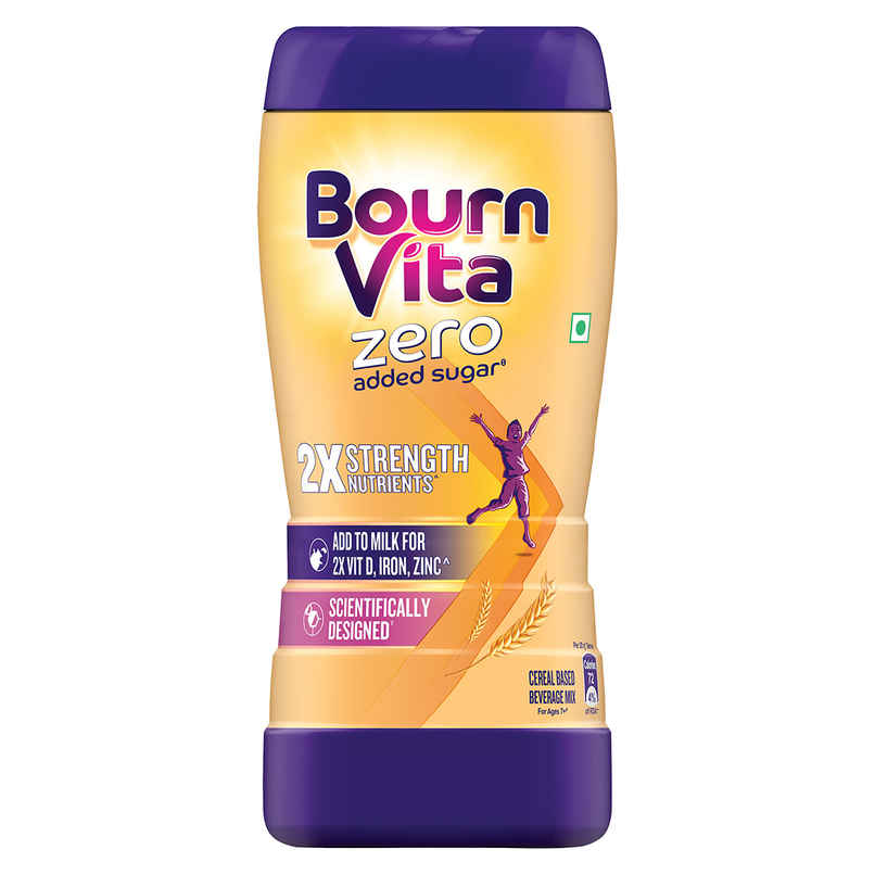 Cadbury Bournvita Zero Added Sugar Nutrition Drink Jar