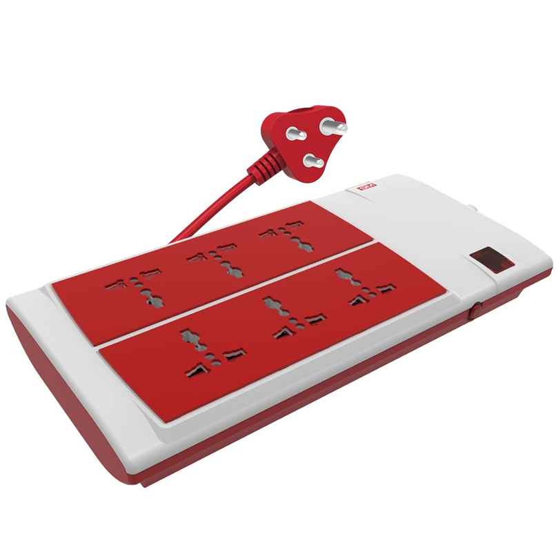 GM 3059 G-Power 6+1 Spike Adaptor with Master Switch, Indicator, Safety Shutter, International Sockets & Surge Protector (2m Cable)