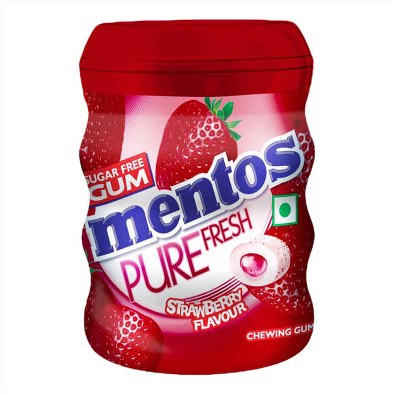 Mentos Pure Fresh Sugarfree Strawberry Chewing Gum Bottle