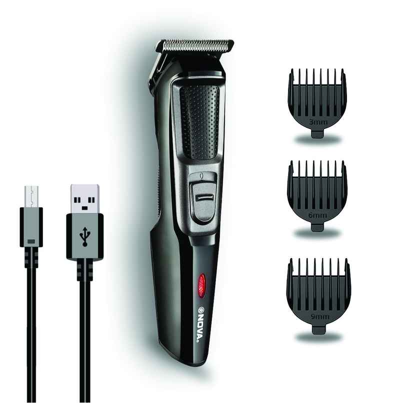 Nova Nht 1074 Usb Trimmer 30 Min Runtime 4 Length Settings (Grey and Silver) Nova Nht 1074 Usb Trimmer 30 Min Runtime 4 Length Settings (Grey and Silver)
