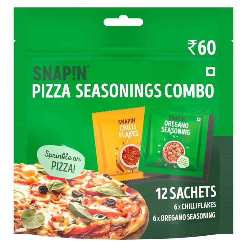 Snapin Pizza Seasoning Combo (Chilli Flakes + Oregano Seasoning ) Sachet Pouch
