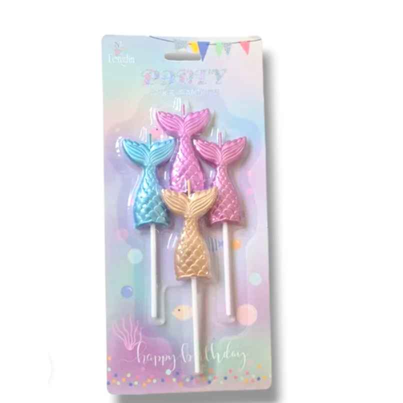 Mermaid Birthday Candle | Chrome