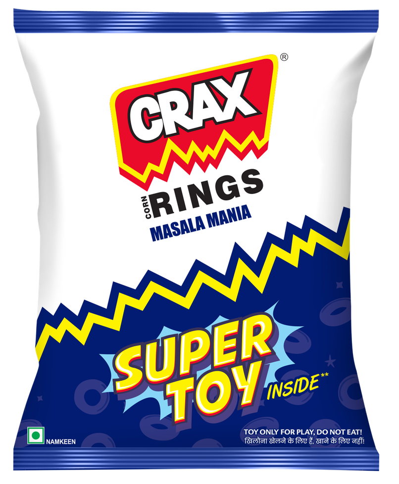 Crax Corn Rings Masala Mania Puff Snacks With Super Toys