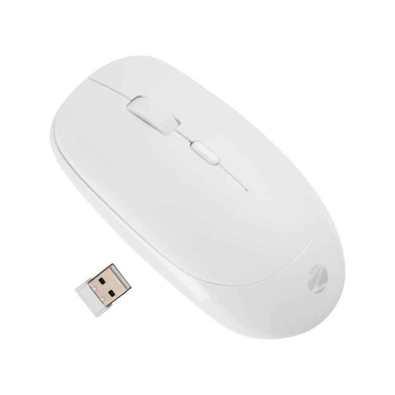 Zebronics Leopard Wireless Mouse, 2.4GHz, 1600 DPI, Silent Click, Mac, Laptop, Computer | White Zebronics Leopard Wireless Mouse, 2.4GHz, 1600 DPI, Silent Click, Mac, Laptop, Computer | White