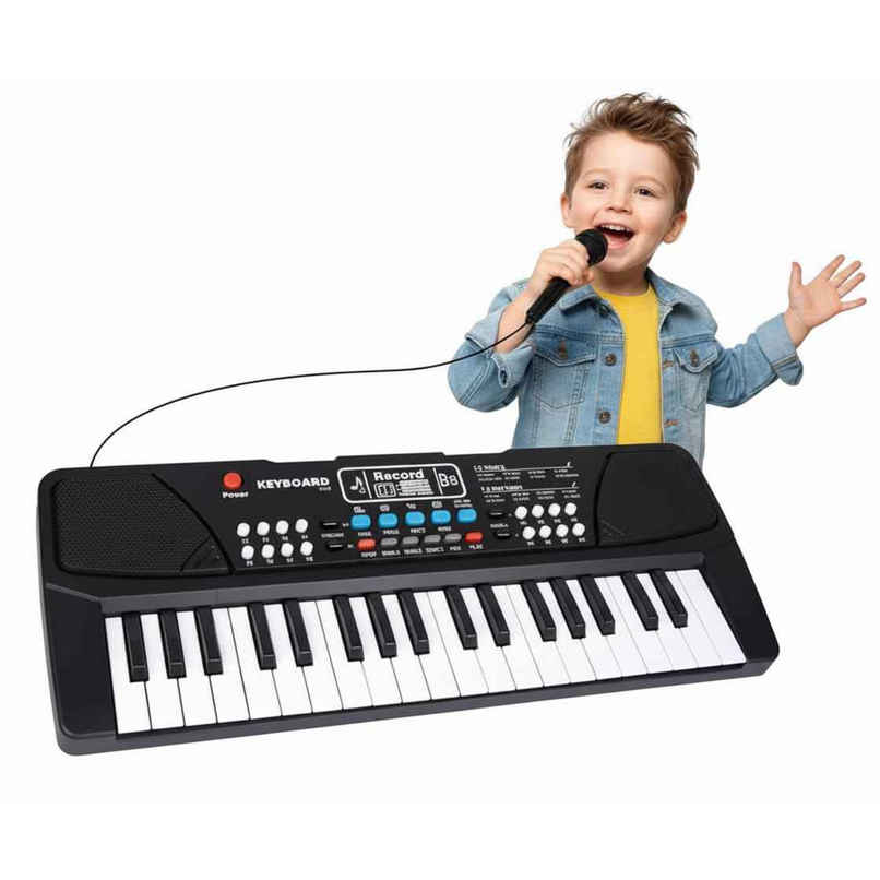 Chigy Wooh 37-Key Kids Piano Keyboard with Microphone & Recording Feature | Electronic Musical Toy
