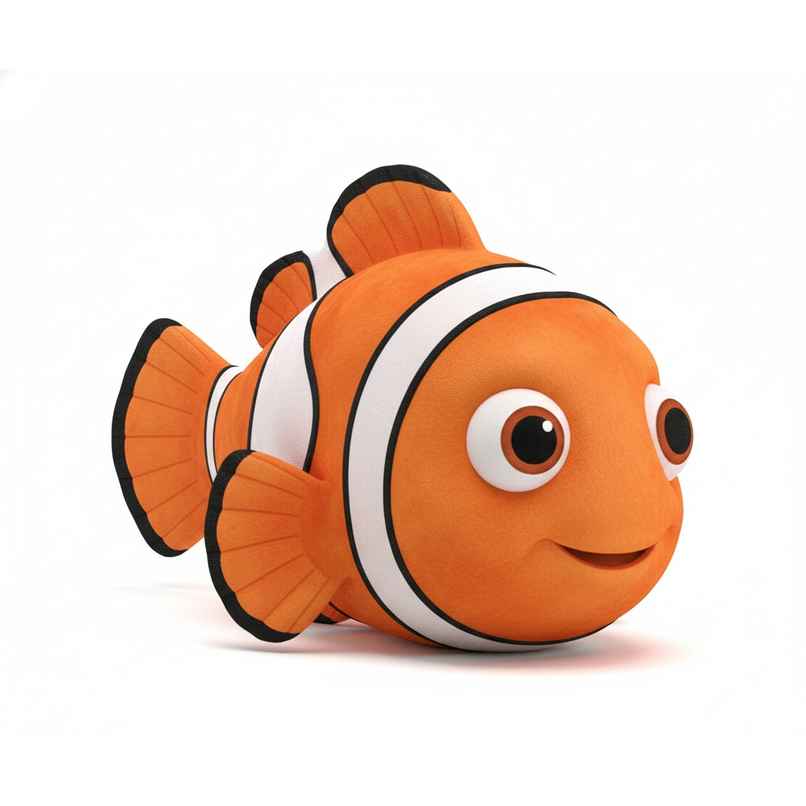 Storio Nemo Fish Toy Plush Soft Toy Cute Kids Animal Home Decor Boys/Girls | Orange - 25 cm Storio Nemo Fish Toy Plush Soft Toy Cute Kids Animal Home Decor Boys/Girls | Orange - 25 cm