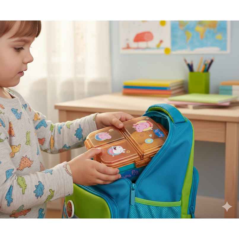 Striders Multi Compartment Rectangular Sandwich Box Peppa Pig Kindness Counts | XL Striders Multi Compartment Rectangular Sandwich Box Peppa Pig Kindness Counts | XL