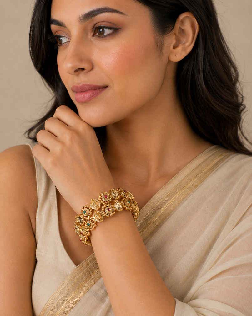 Youbella Jewellery For Women Gold Plated Bracelet Bangles For Women(Ybbn - 92141 - 2.8) Youbella Jewellery For Women Gold Plated Bracelet Bangles For Women(Ybbn - 92141 - 2.8)