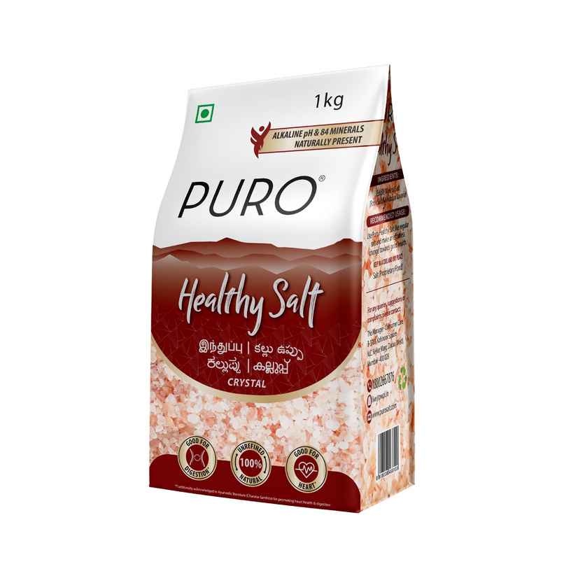 Puro Healthy Salt Crystal Rock Salt | Good for Heart & Digestion | Low Sodium | Kalluppu | Uppu Puro Healthy Salt Crystal Rock Salt | Good for Heart & Digestion | Low Sodium | Kalluppu | Uppu