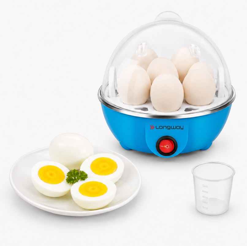 Longway Eggo 350 Watt Egg Boiler/Cooker for Steaming, Cooking & Boiling (Blue, 7 Eggs) Longway Eggo 350 Watt Egg Boiler/Cooker for Steaming, Cooking & Boiling (Blue, 7 Eggs)