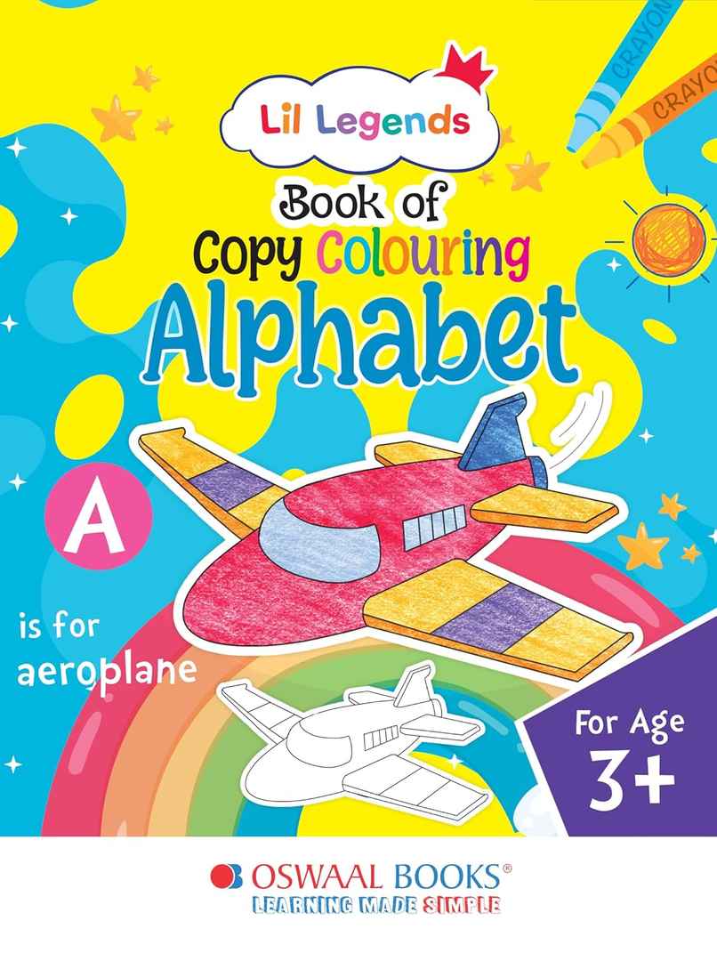 Oswaal Books Lil Legends Book Of Copy Colouring For Kids | Learn About English Alphabet | Age 3 + Oswaal Books Lil Legends Book Of Copy Colouring For Kids | Learn About English Alphabet | Age 3 +