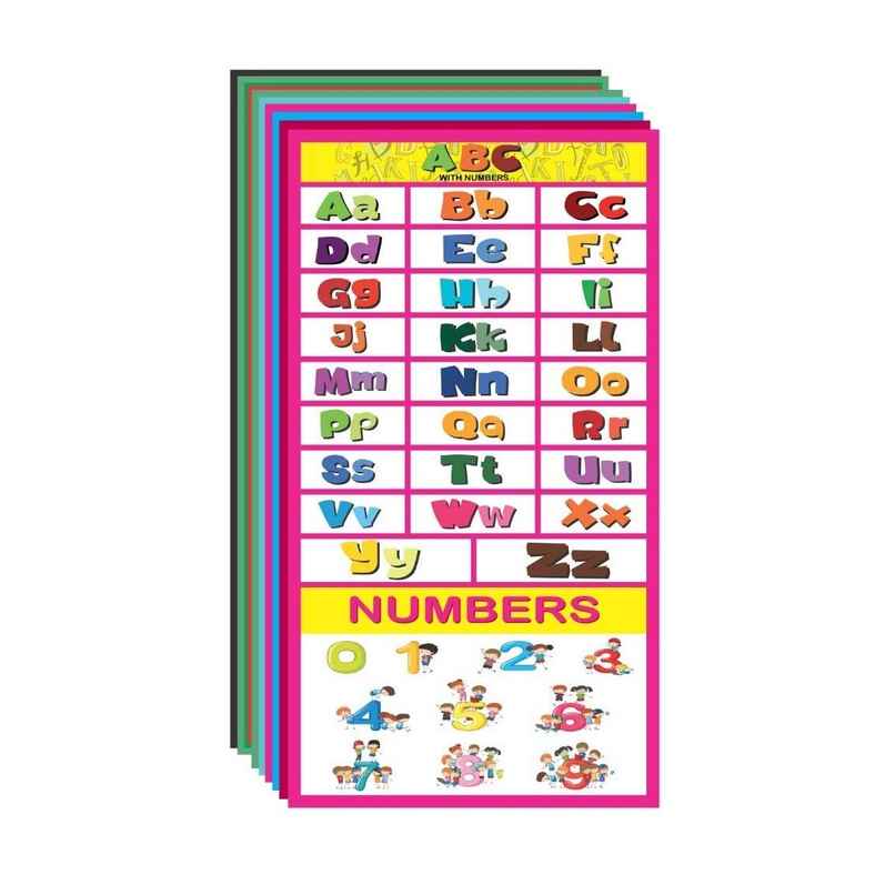 Paper Plane Design Kids Early Learning Educational Posters | Set Of 10 | Size 12 x 18 Inch | D15