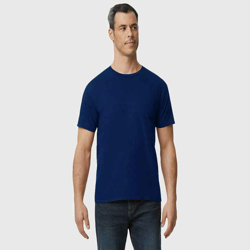 Gildan Unisex 100% Cotton Solid T-Shirt - S |Navy Blue