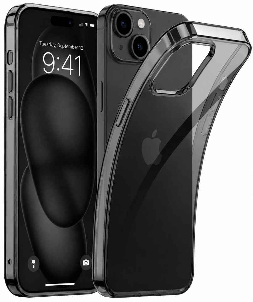 ExpressB For iPhone 15 Plus Case Cover Clear Transparent | Thin Soft Back - Clear Black ExpressB For iPhone 15 Plus Case Cover Clear Transparent | Thin Soft Back - Clear Black