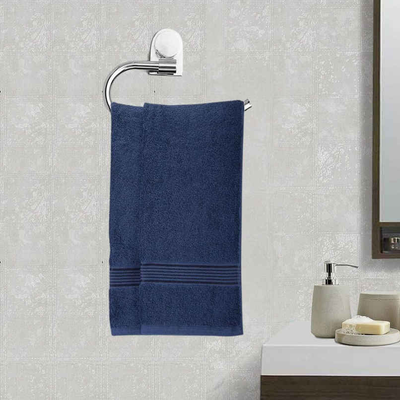 Bianca Hand Towel Soft Cotton | 400 GSM | Blue | Pack of 2 - 60cm x 40cm