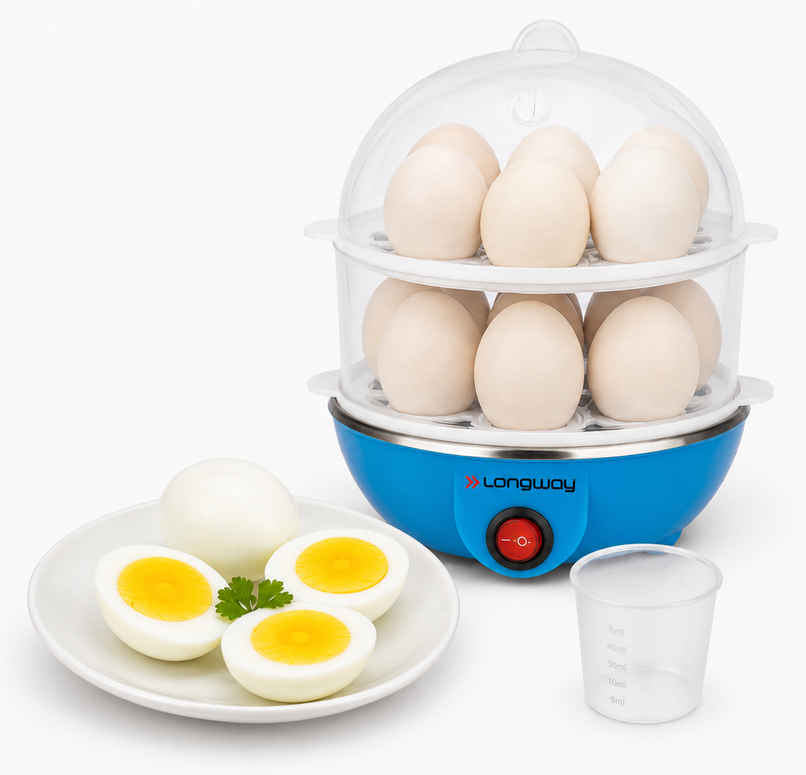 Longway Eggo 350 Watt Egg Boiler/Cooker for Steaming, Cooking & Boiling (Blue, 14 Eggs) Longway Eggo 350 Watt Egg Boiler/Cooker for Steaming, Cooking & Boiling (Blue, 14 Eggs)
