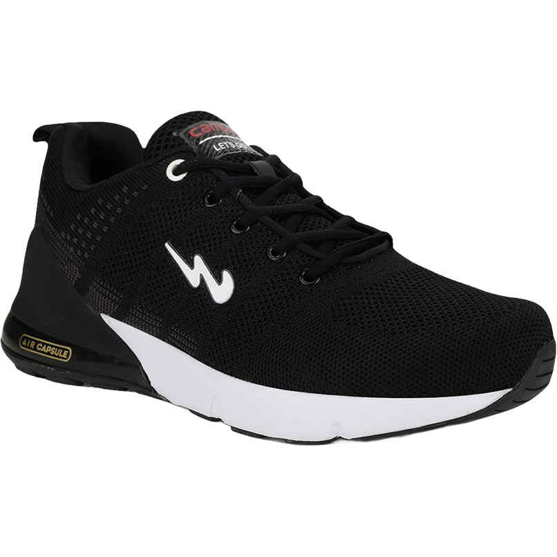 Campus Syrus Black Men's Running Shoes - UK 9