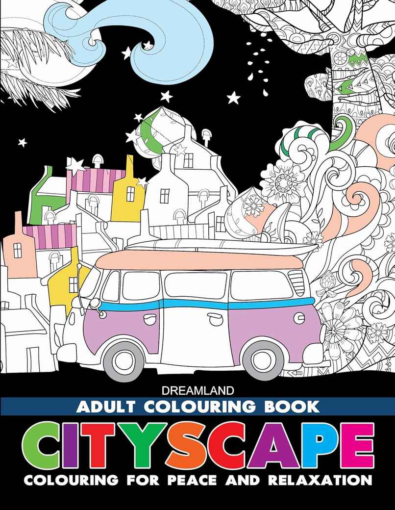 Cityscape Colouring Book for Adults With Detailed City Designs|Coloring Book|Art Therapy Relaxing