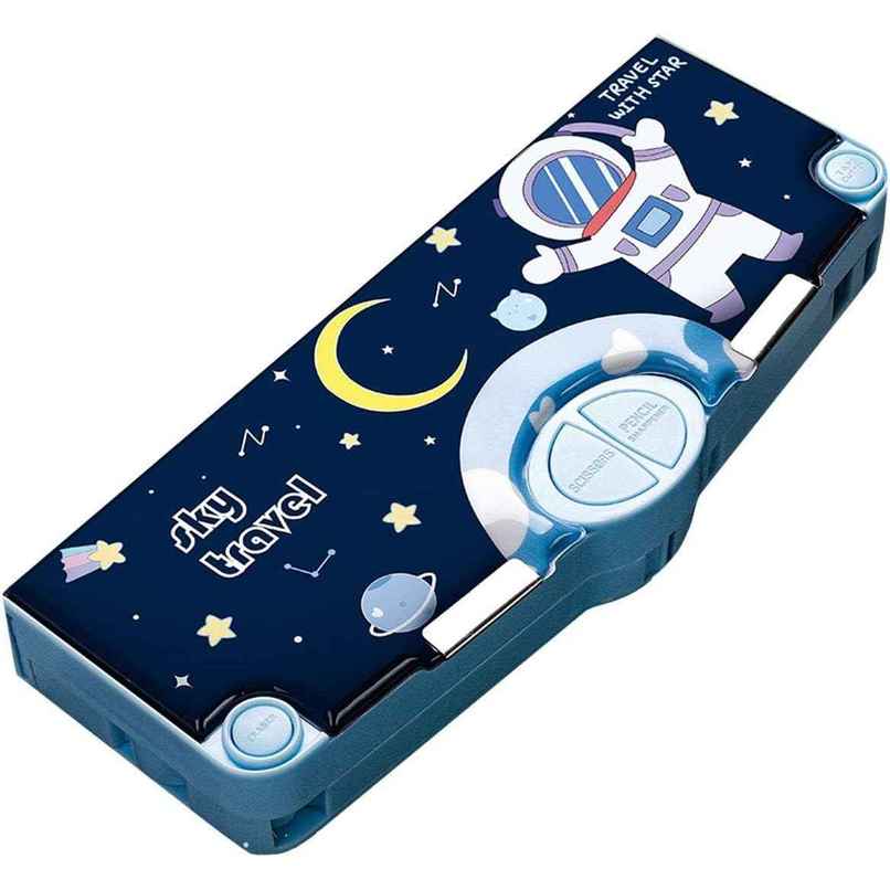 Chrome 7035 Magnetic Multifunctional Pencil Box For Kids (Design and Color May Vary)