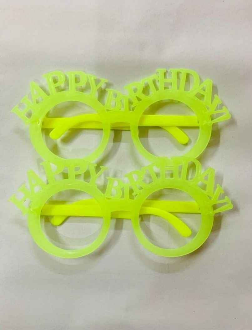 Assorted Happy Birthday Glasses | Pack Of 12 | Chrome