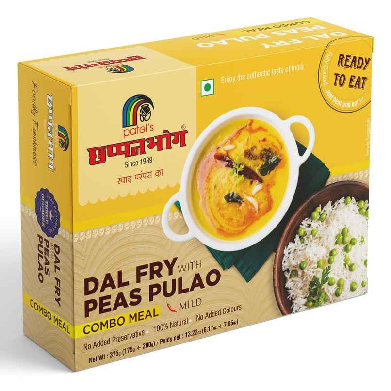 Chhapanbhog Dal Fry with Peas Pulao | Savoury & Ready-to-Eat