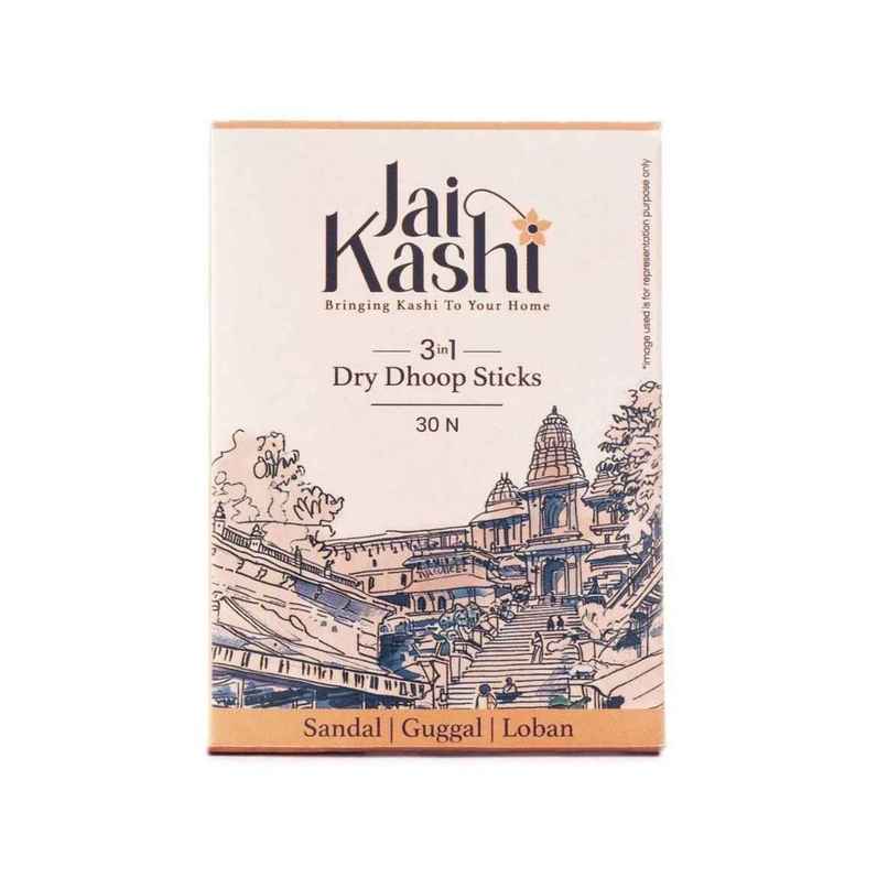 Jai Kashi 3 in 1 Dry Dhoop Sticks - 30 Sticks