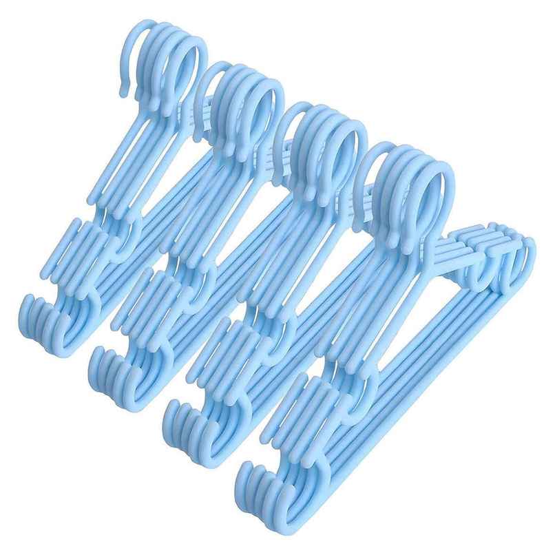 Kuber Industries 20 Piece Kids Hanger | Plastic Baby Clothes Hanger | Sky Blue Kuber Industries 20 Piece Kids Hanger | Plastic Baby Clothes Hanger | Sky Blue