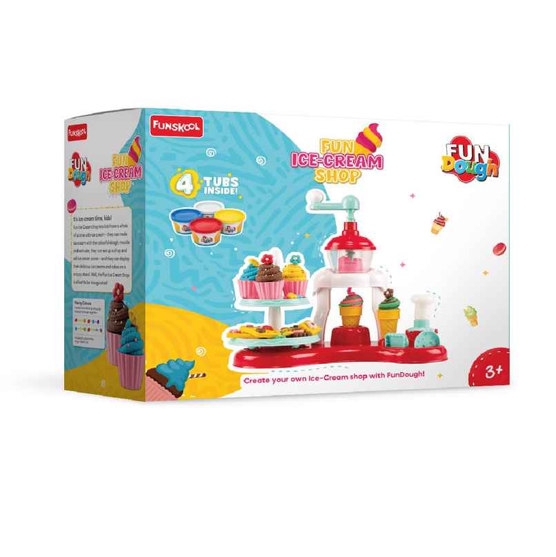 Fundough Ice Cream Shop, Play Dough, Child-Safe Clay