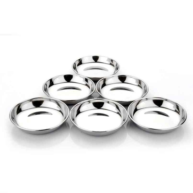 Steelera Stainless Steel Halwa / Dessert / Snack / Plates | Food Safe | 11 cm