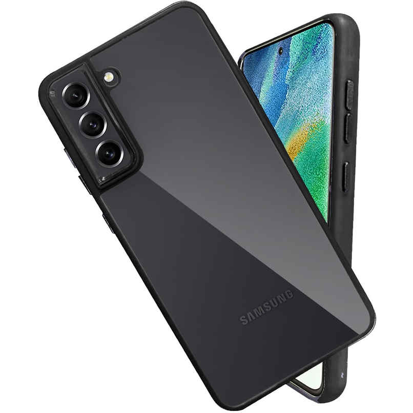 Artistque Case For Samsung Galaxy S21 Fe Back Cover |Premium Transparent Metal Camera Ring Cover