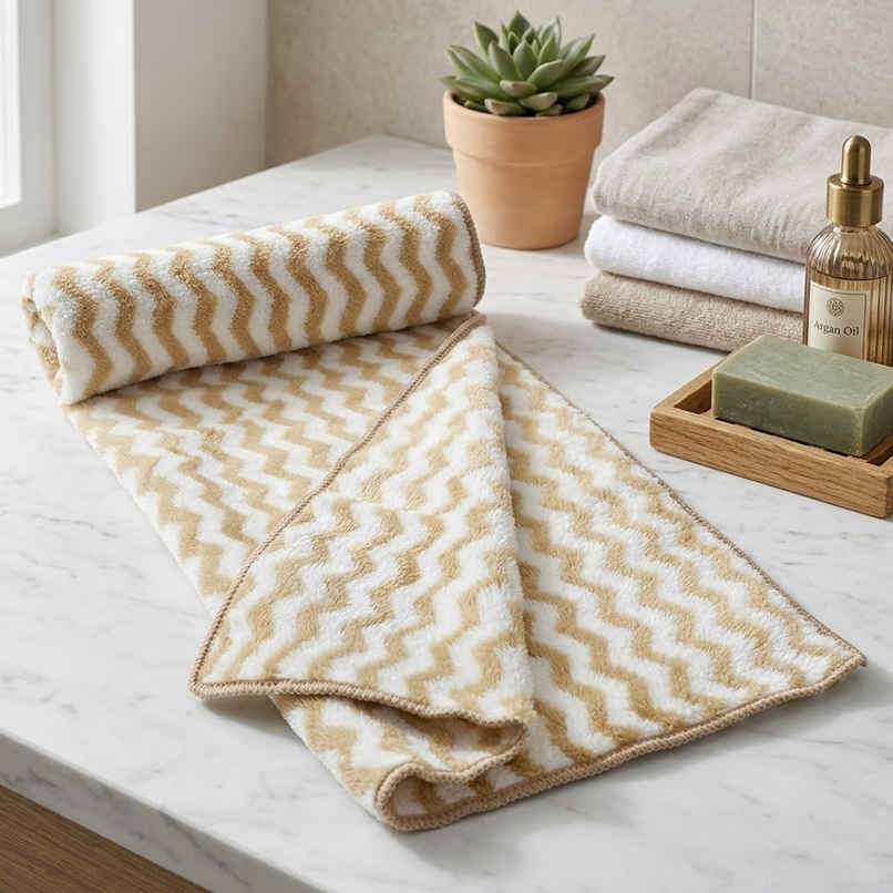 Status Jacquard Face Towel | 30 x 30 Cm (Colour May Vary)