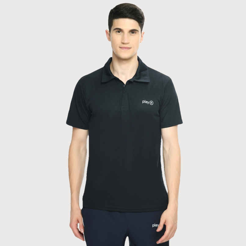 Playr Men's Adult Lifestyle Base Polo 100% Polyester for All Season | Navy | M
